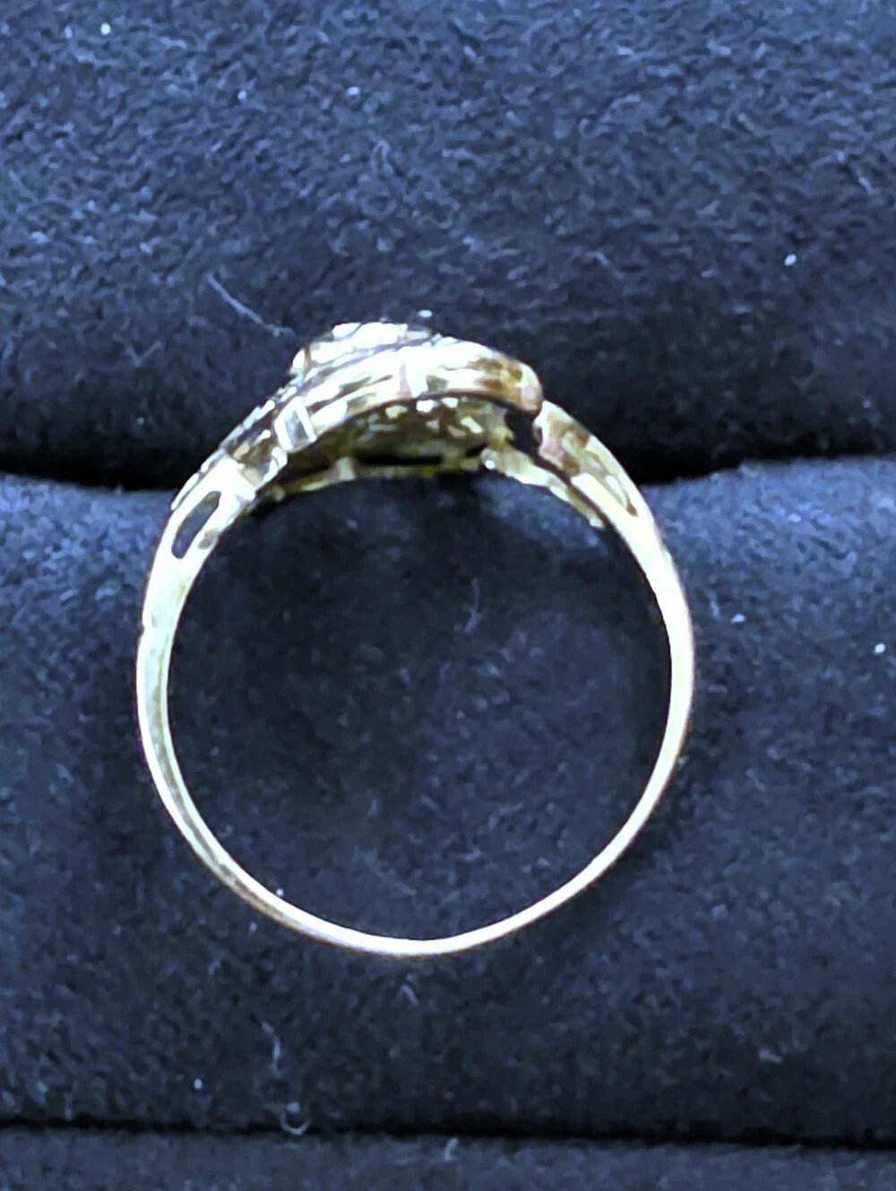 14k Diamond Filigree White Gold Ring (Vintage)